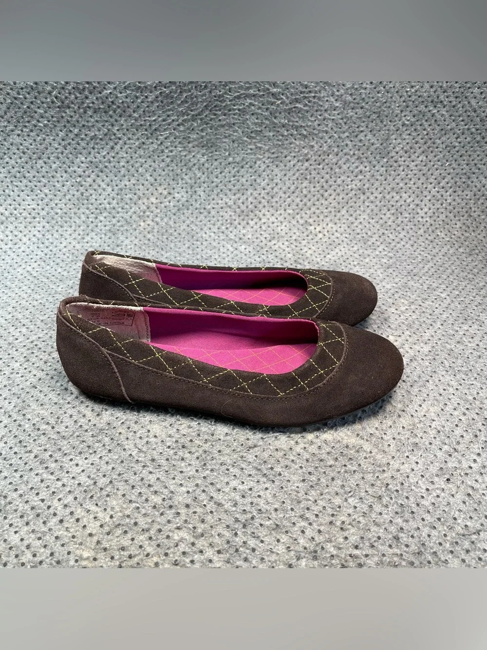 Land’s End Dory Slip On Brown Suede Shoes Size 7 Women’s